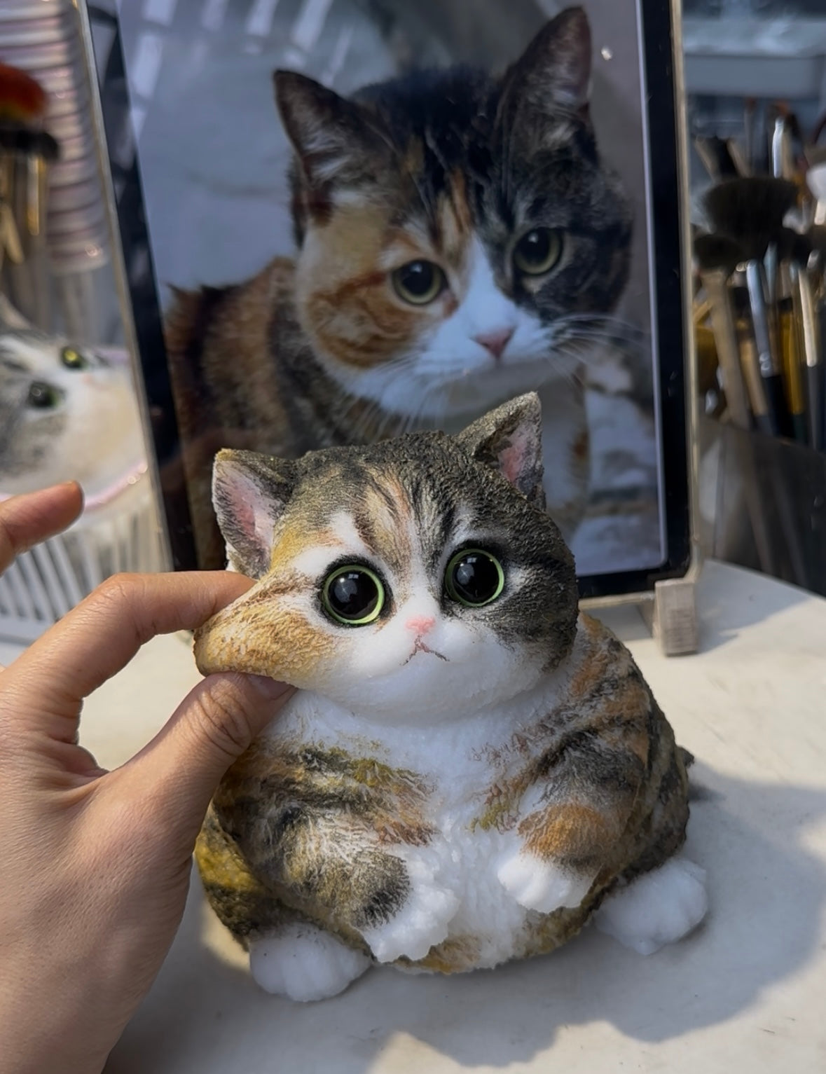 A002: Customized Chubby Big Size Silicone Cat