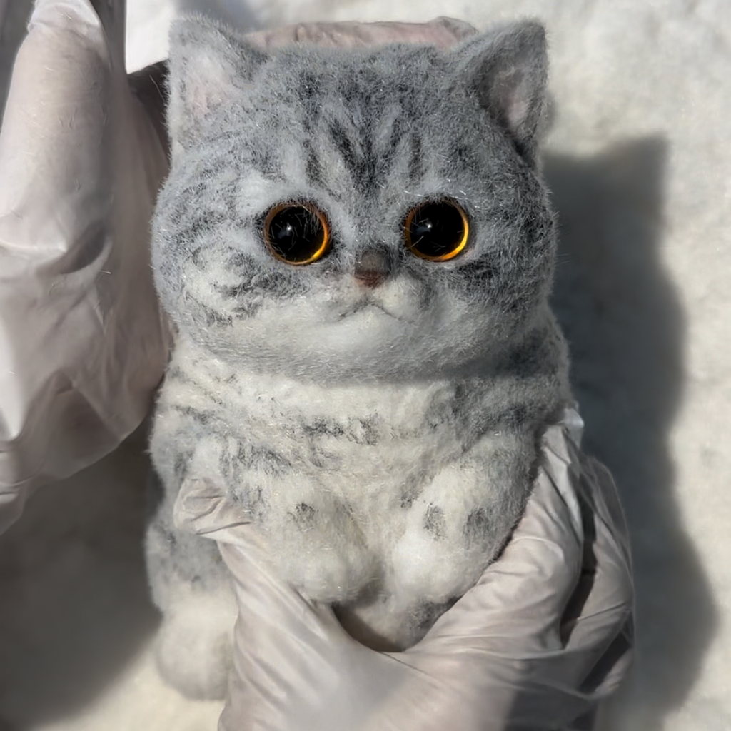 A01:Chubby Gray Tabby Squishy Cat