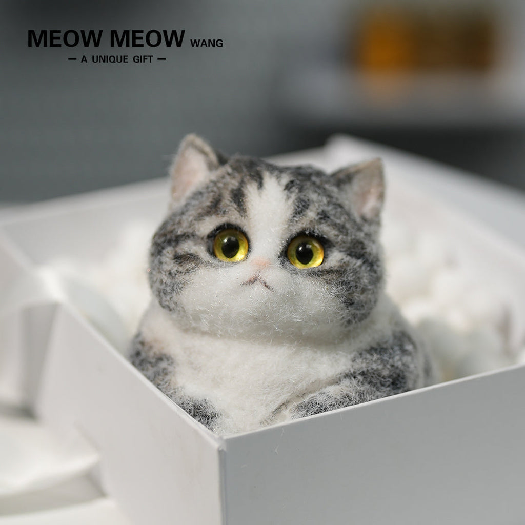 C03:Super Cute Gray Squishy Chubby kitty