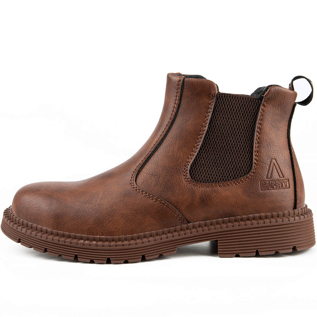 QD Waterproof Slip-On Steel Toe Boots