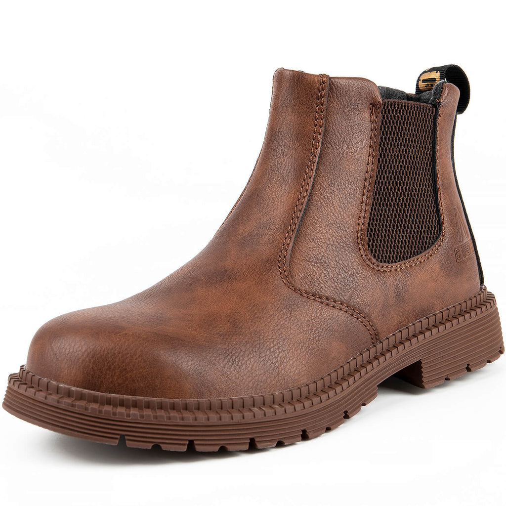 QD Waterproof Slip-On Steel Toe Boots