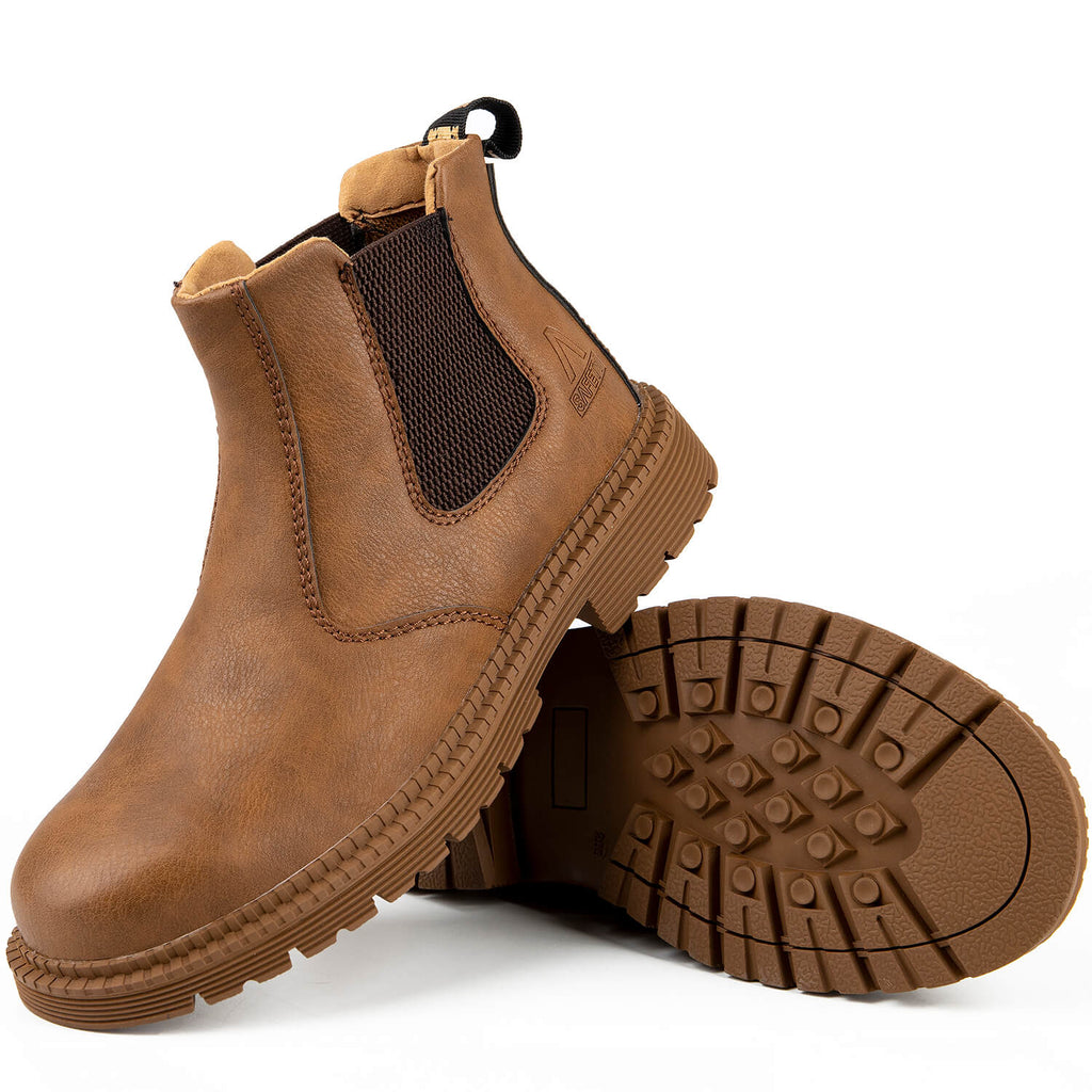 QD Waterproof Slip-On Steel Toe Boots