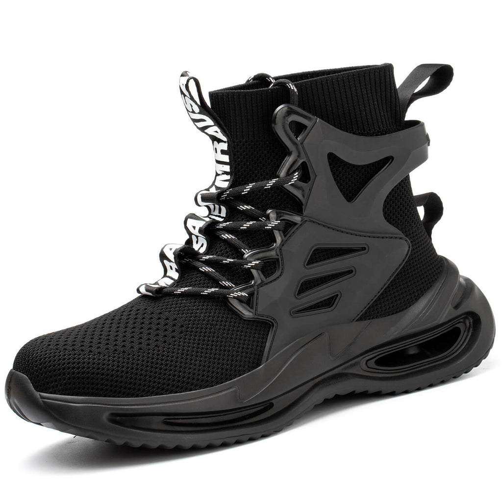 QD Men's High-Top Steel Toe Work Shoes