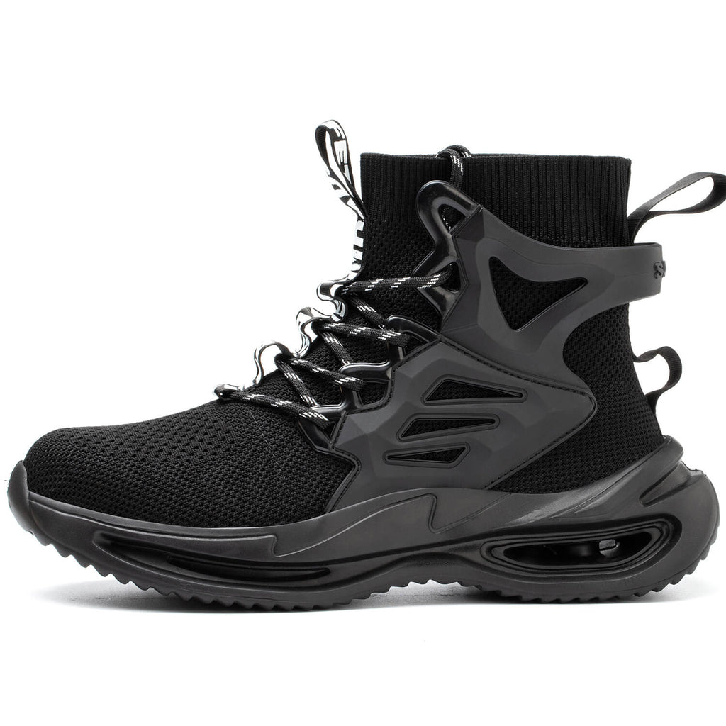 QD Men's High-Top Steel Toe Work Shoes