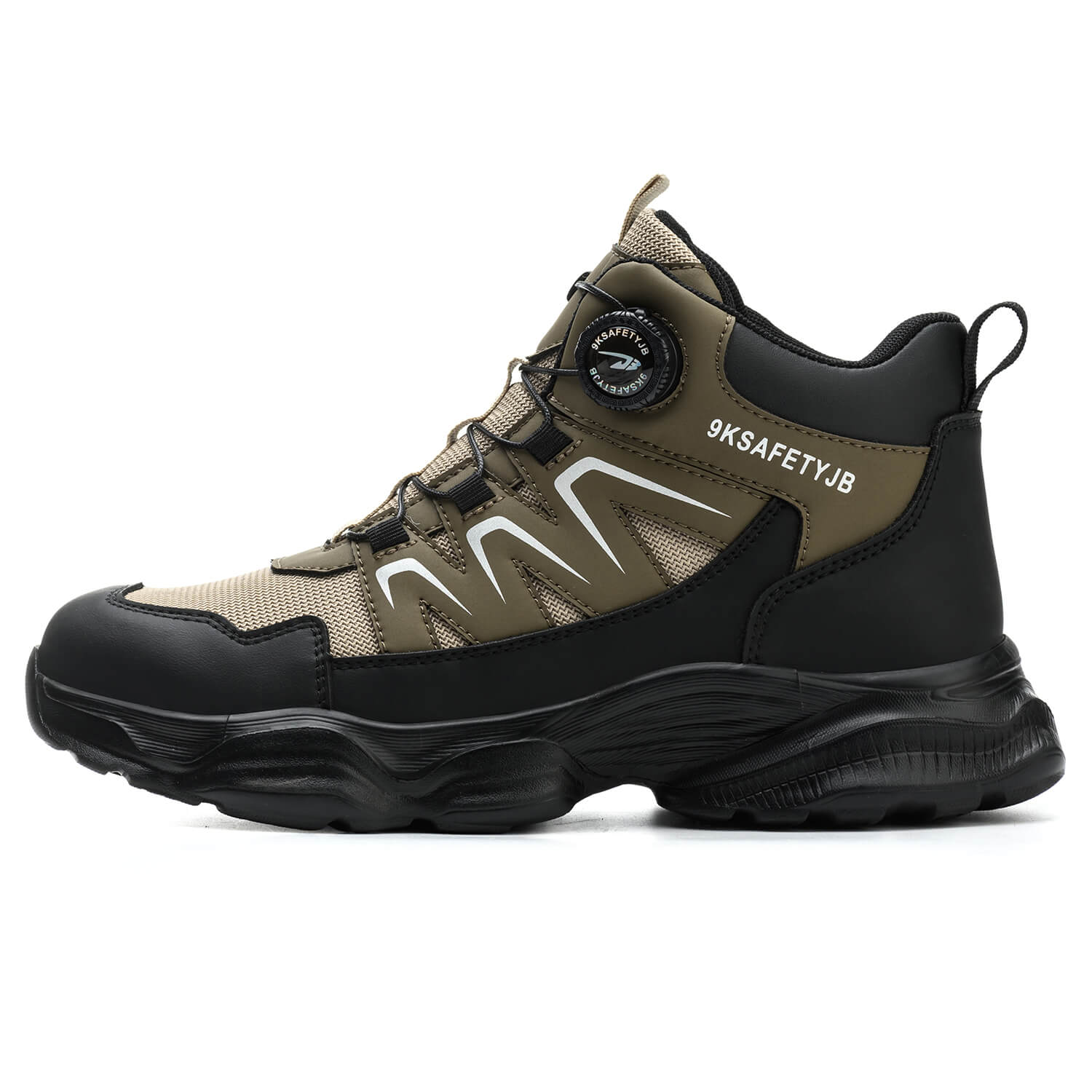 QD Steel Toe Knob-Lacing Lightweight Work Boots