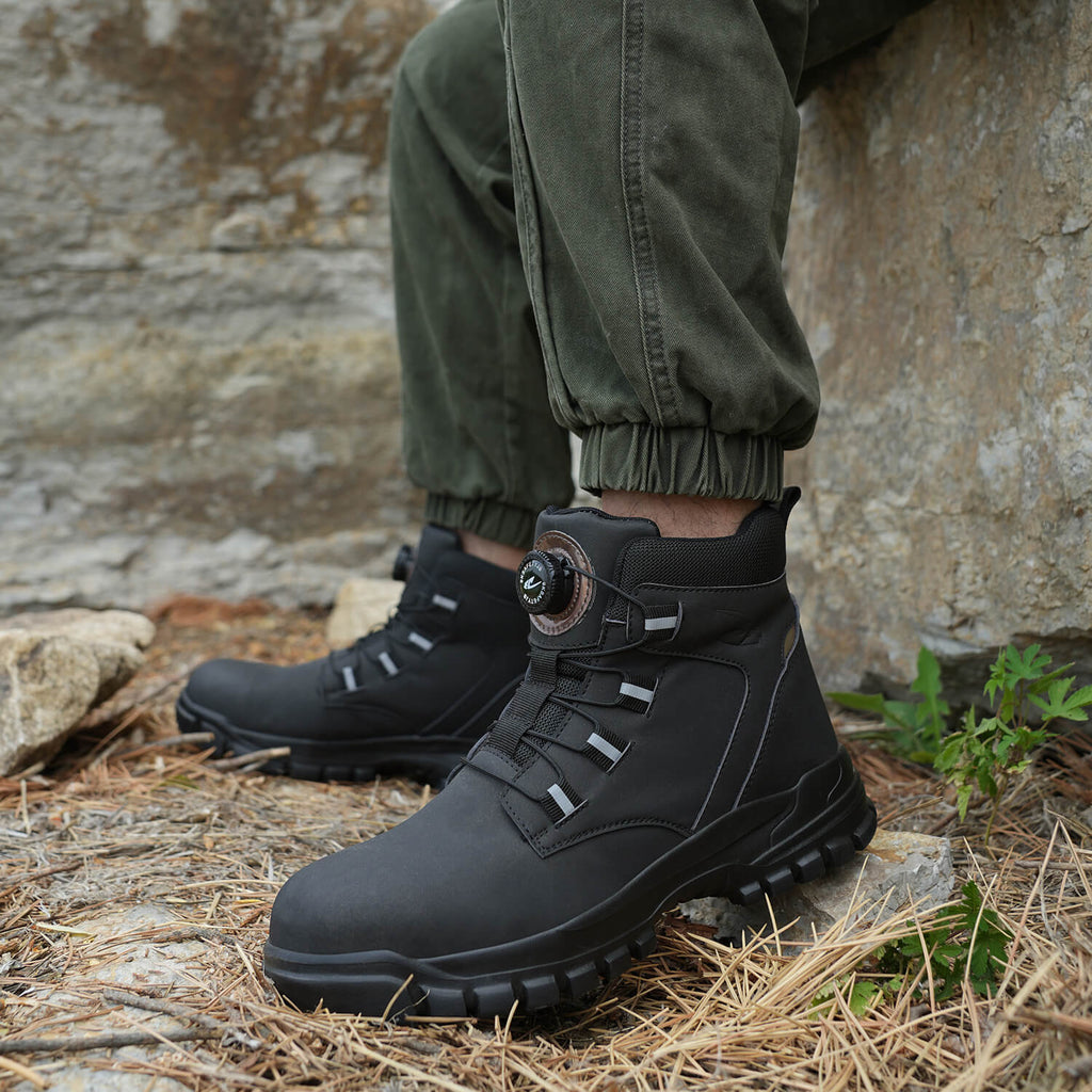 QD 6" Knob-Lacing Waterproof Steel Toe Boots
