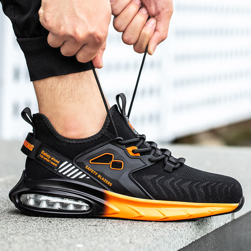 QD Air Cushion Stylish Steel Toe Sneakers