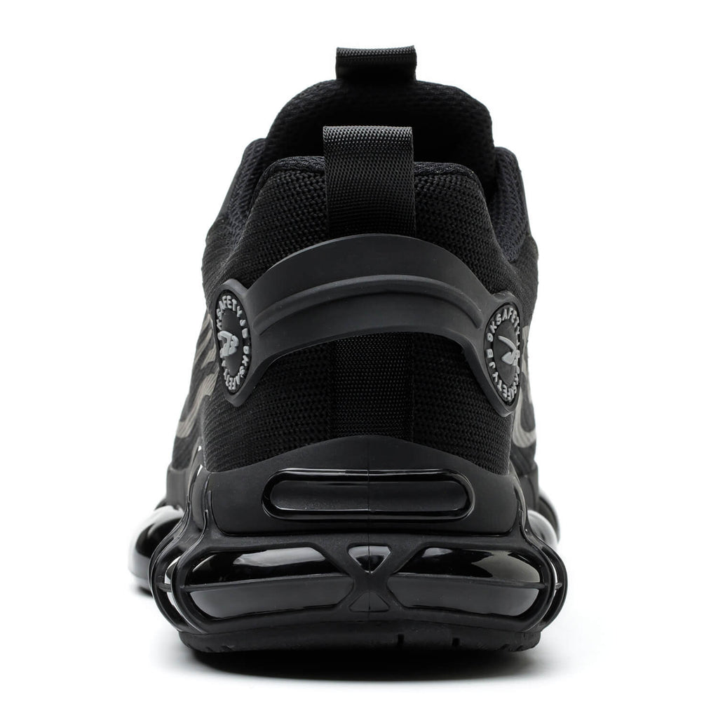 QD Steel Toe Knob Lacing Work Sneakers