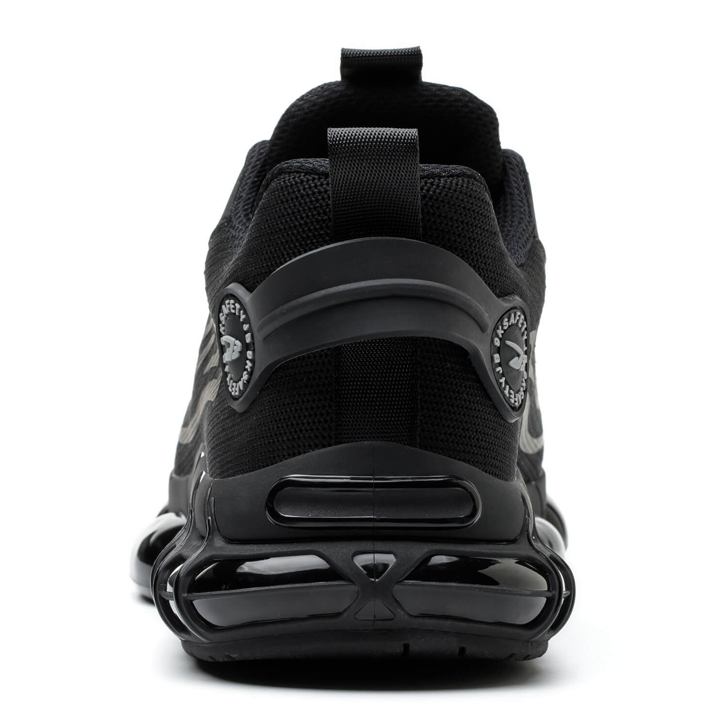 QD Steel Toe Knob Lacing Work Sneakers