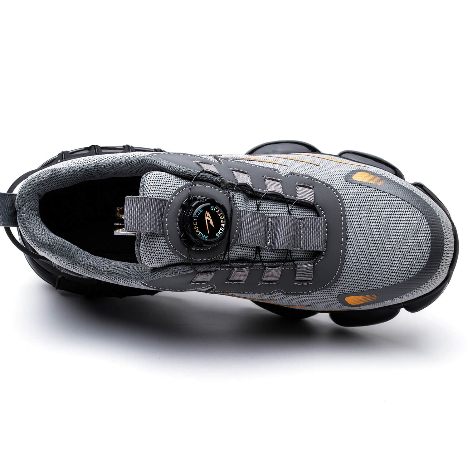 QD Steel Toe Knob Lacing Work Sneakers