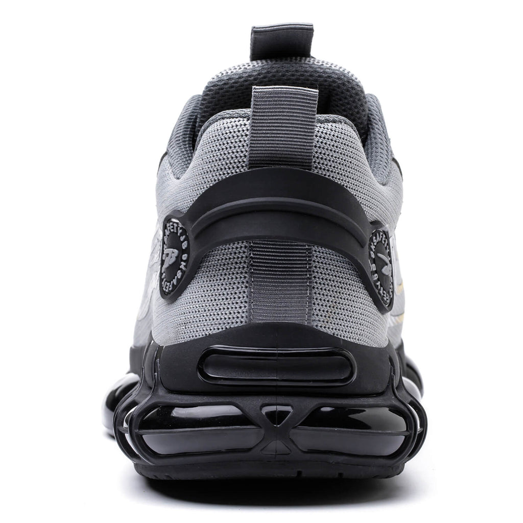 QD Steel Toe Knob Lacing Work Sneakers