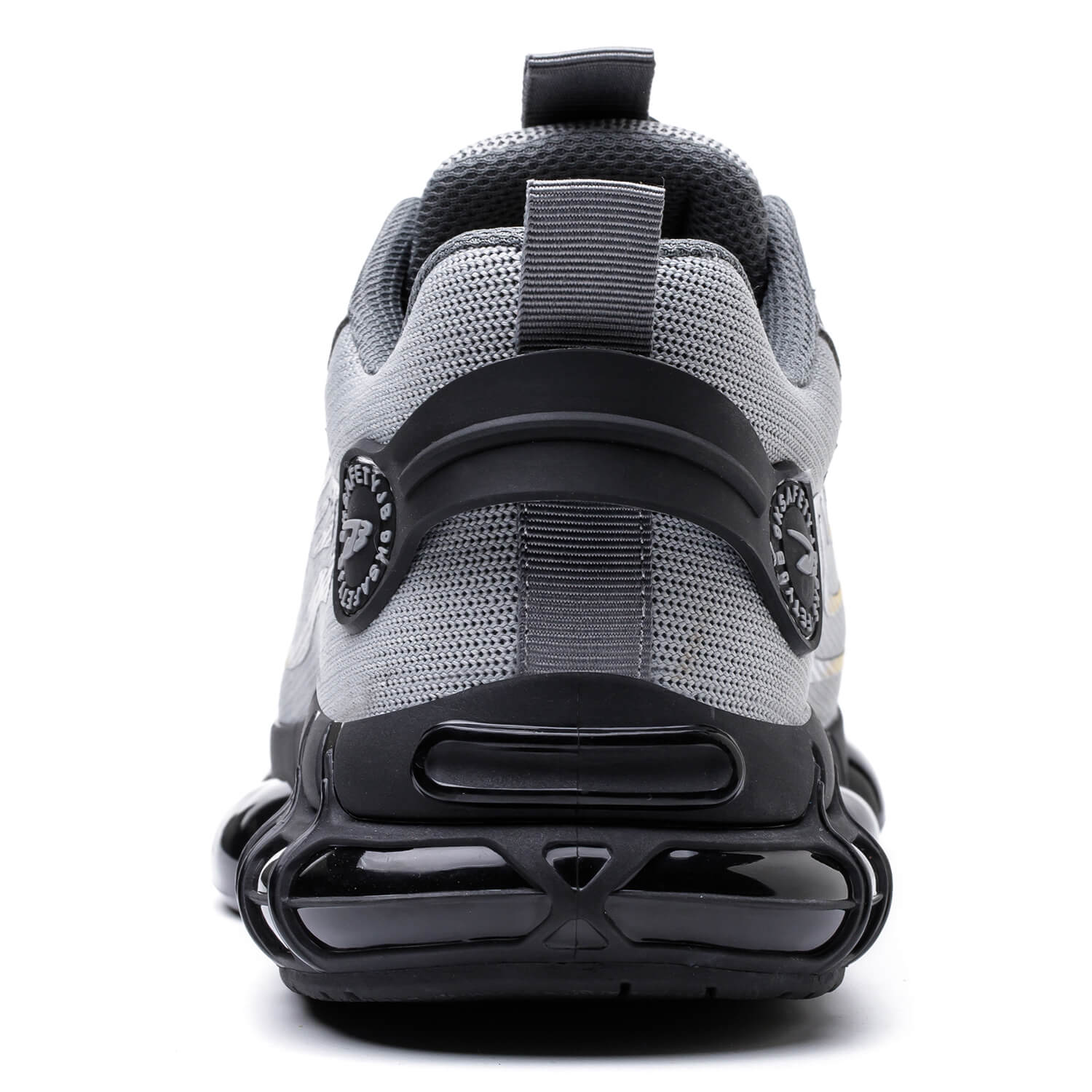 QD Steel Toe Knob Lacing Work Sneakers