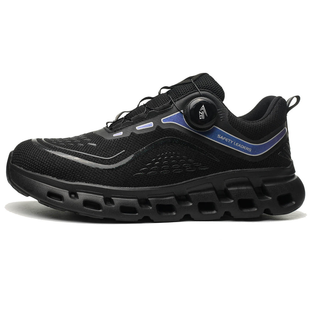 QD Knob Lacing Stylish Steel Toe Work Sneakers