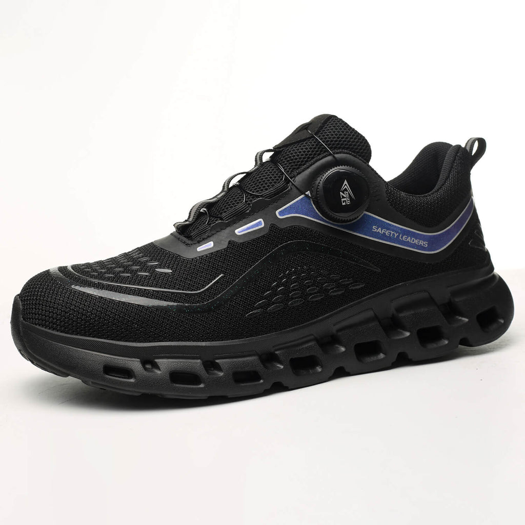 QD Knob Lacing Stylish Steel Toe Work Sneakers