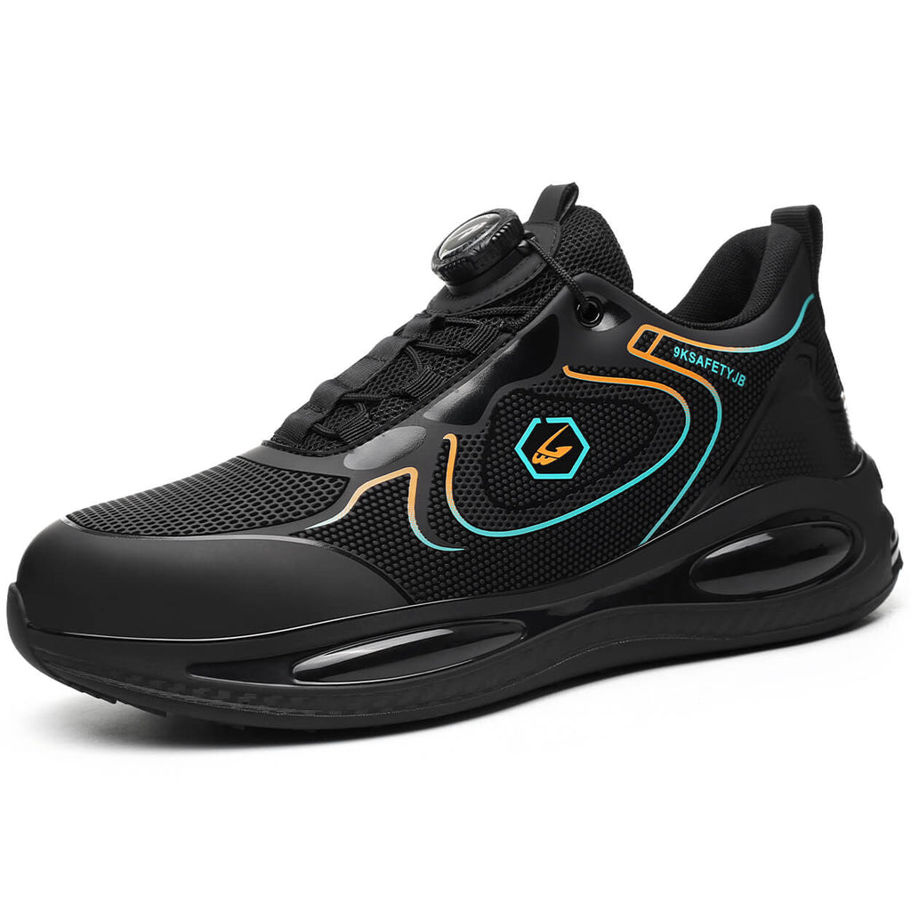 QD Knob Lacing Water-resistant Steel Toe Sneakers