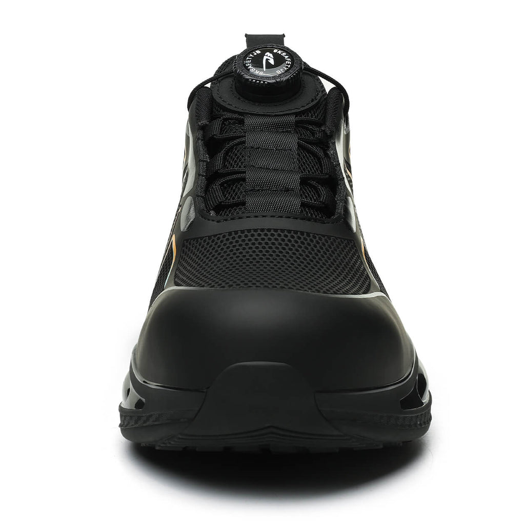 QD Knob Lacing Water-resistant Steel Toe Sneakers