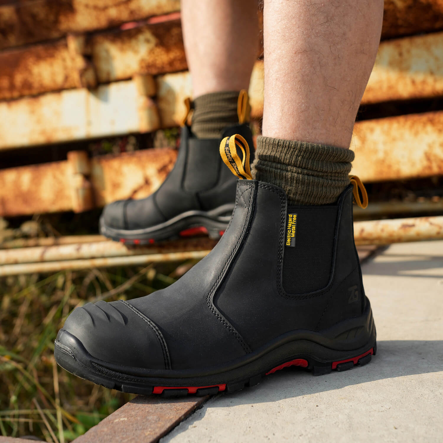 QD Men's 6" Composite Toe Slip-On Work Boots
